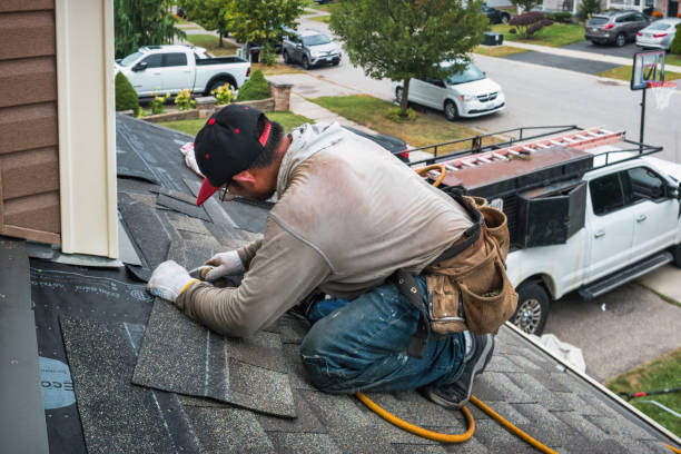 Professional Roof Replacement technician working in Carmine, TX
